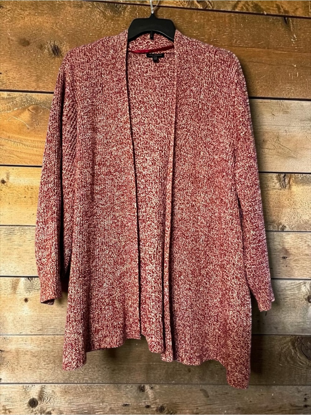 Lane Bryant Open-Front Marled Brick Cardigan